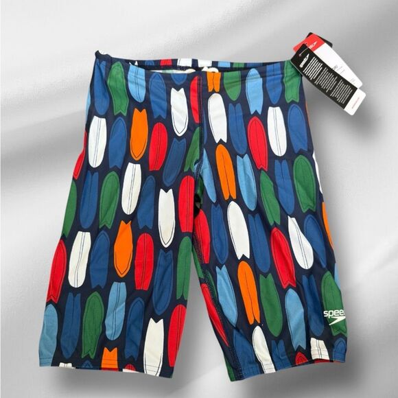 Speedo Boys Surfboard Print Jammers, NWT - Picture 1 of 3